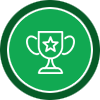 Award icon in a green circle background